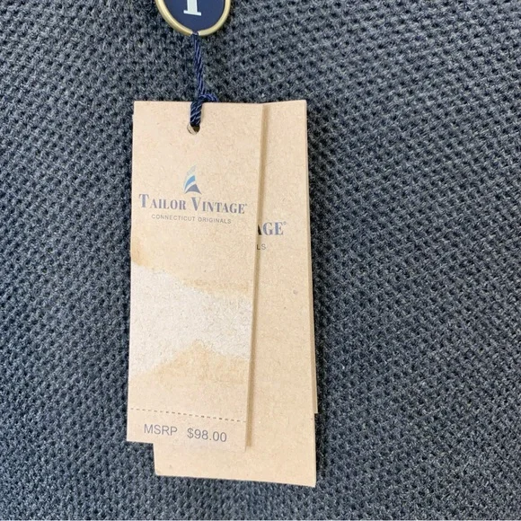 Tailor Vintage Reversible Pullover
V-Neck Sweater Charcoal Gray Sz Large NWT - Picture 6 of 8